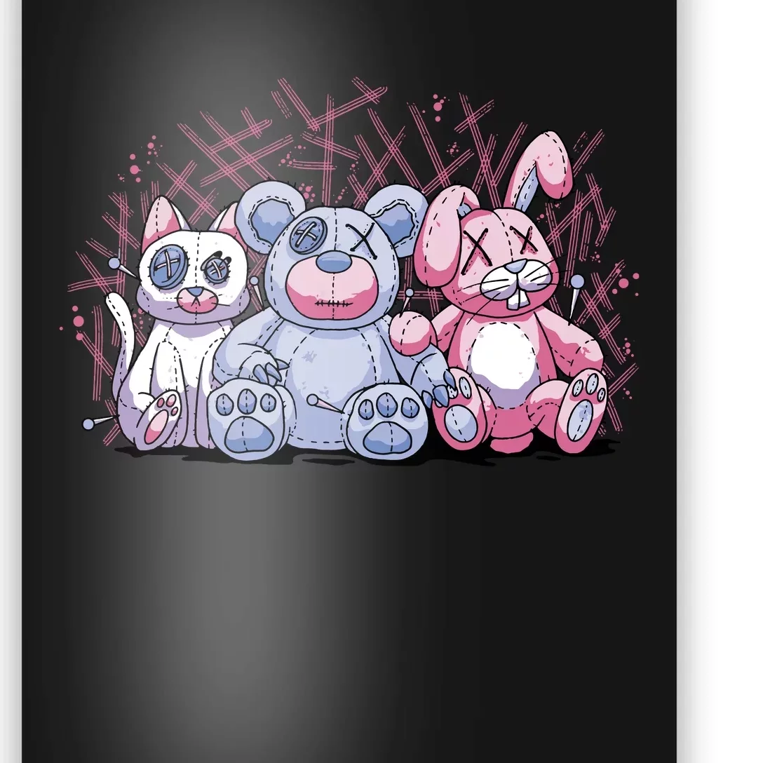 Stuffed Animals Trio Poster