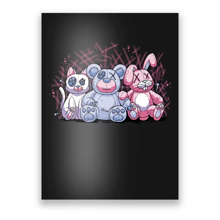 Stuffed Animals Trio Poster