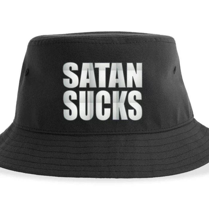 Satan Sucks Sustainable Bucket Hat