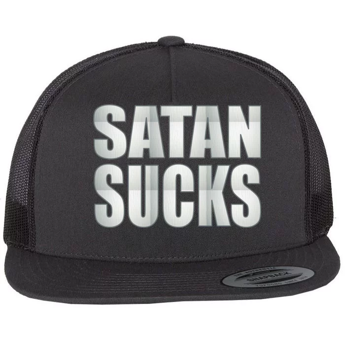 Satan Sucks Flat Bill Trucker Hat