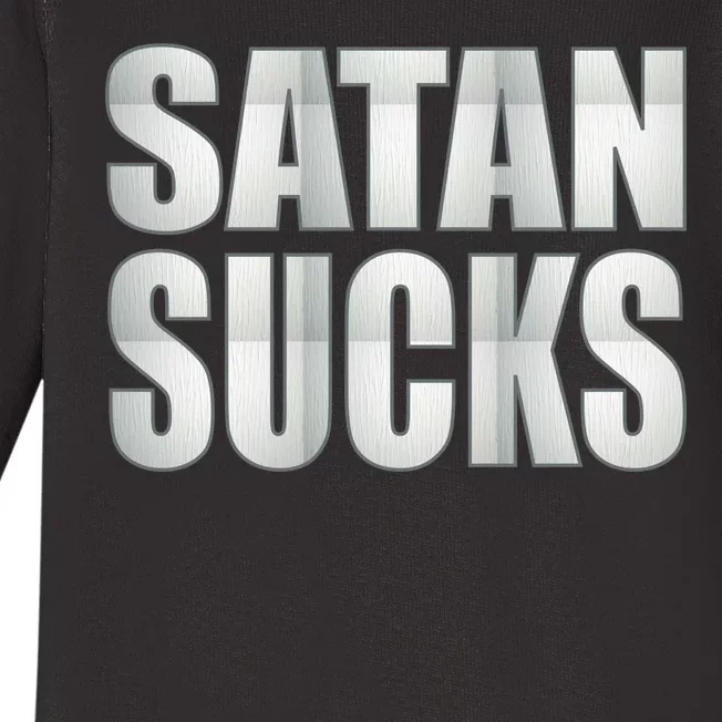 Satan Sucks Baby Long Sleeve Bodysuit