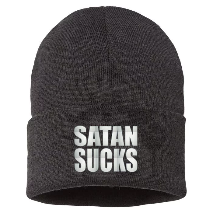 Satan Sucks Sustainable Knit Beanie