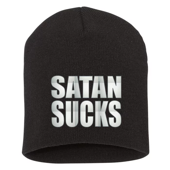 Satan Sucks Short Acrylic Beanie