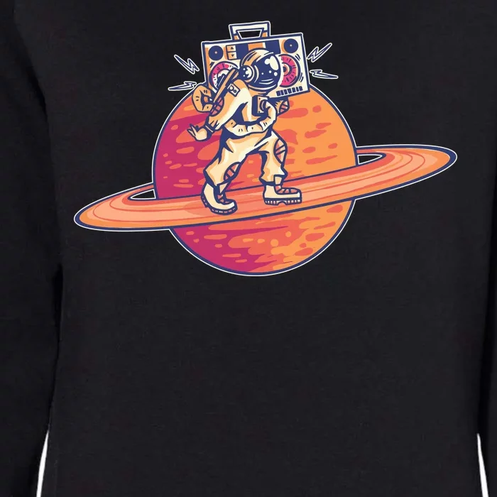 Saturn Astronaut Music Womens California Wash Sweatshirt