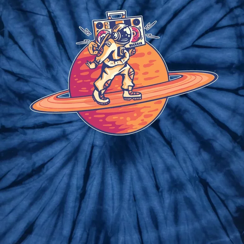 Saturn Astronaut Music Tie-Dye T-Shirt