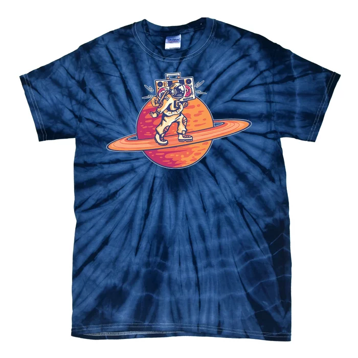 Saturn Astronaut Music Tie-Dye T-Shirt