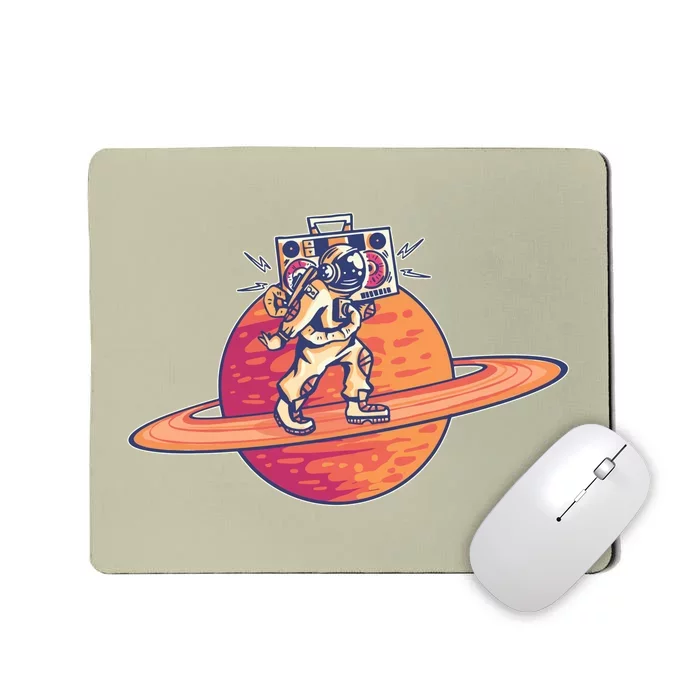 Saturn Astronaut Music Mousepad