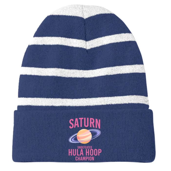 Saturn Undefeated Hula Hoop Striped Beanie with Solid Band