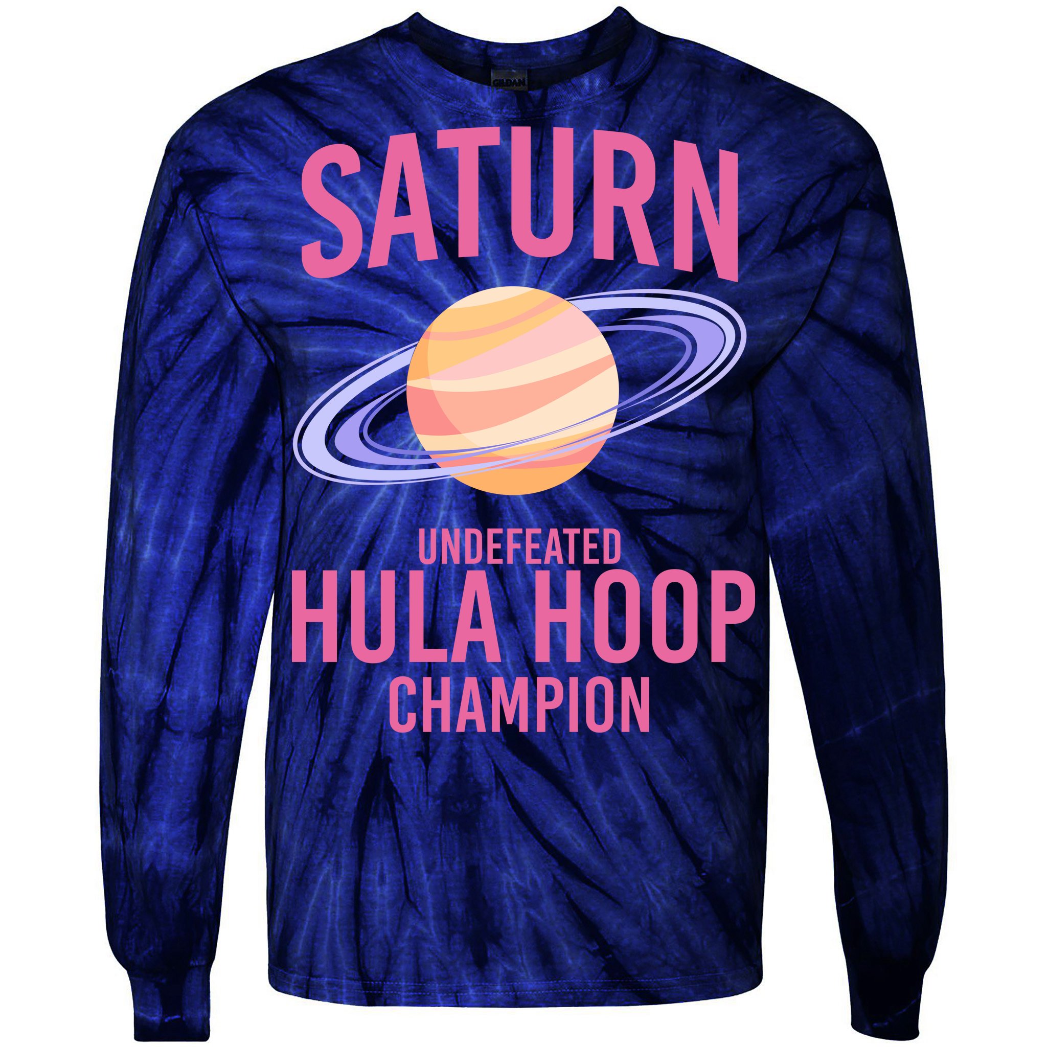 Saturn Undefeated Hula Hoop Tie-Dye Long Sleeve Shirt | TeeShirtPalace