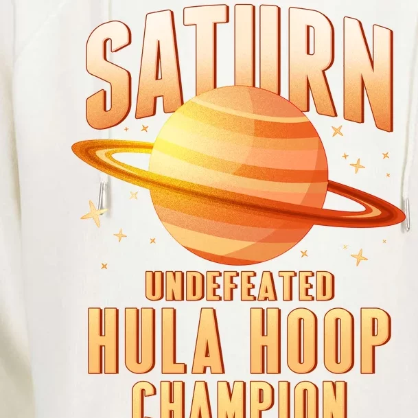 Saturn Undefeated Hula Hoop Champion Womens Funnel Neck Pullover Hood