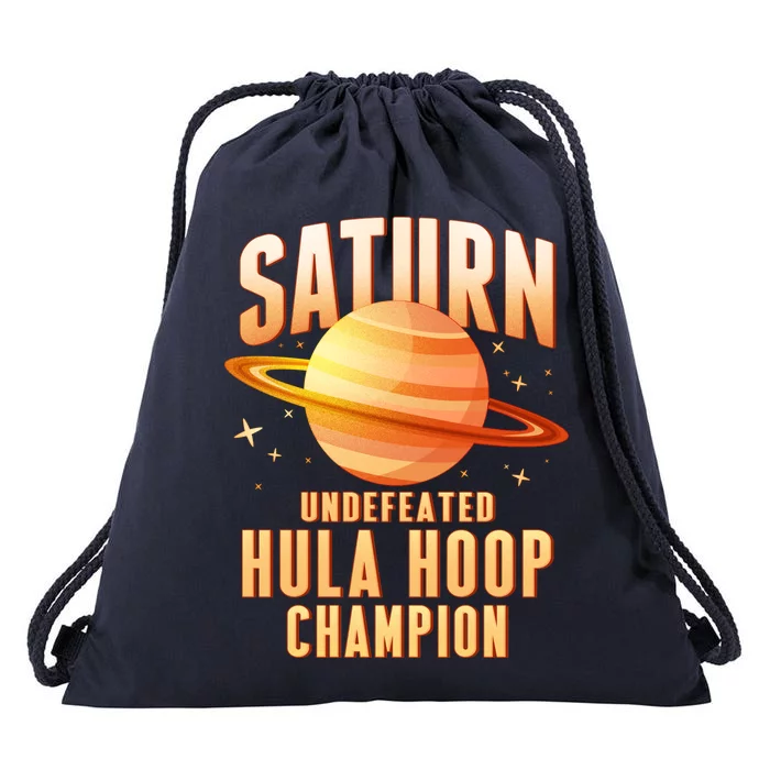 Saturn Undefeated Hula Hoop Champion Drawstring Bag