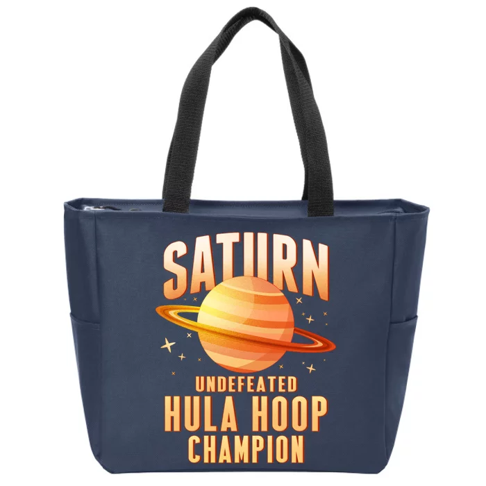 Saturn Undefeated Hula Hoop Champion Zip Tote Bag