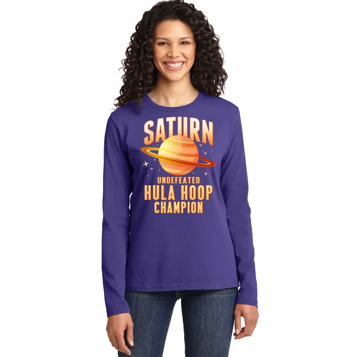 Saturn Undefeated Hula Hoop Champion Ladies Long Sleeve Shirt