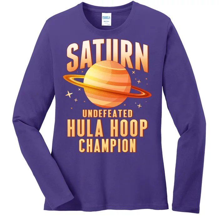 Saturn Undefeated Hula Hoop Champion Ladies Long Sleeve Shirt