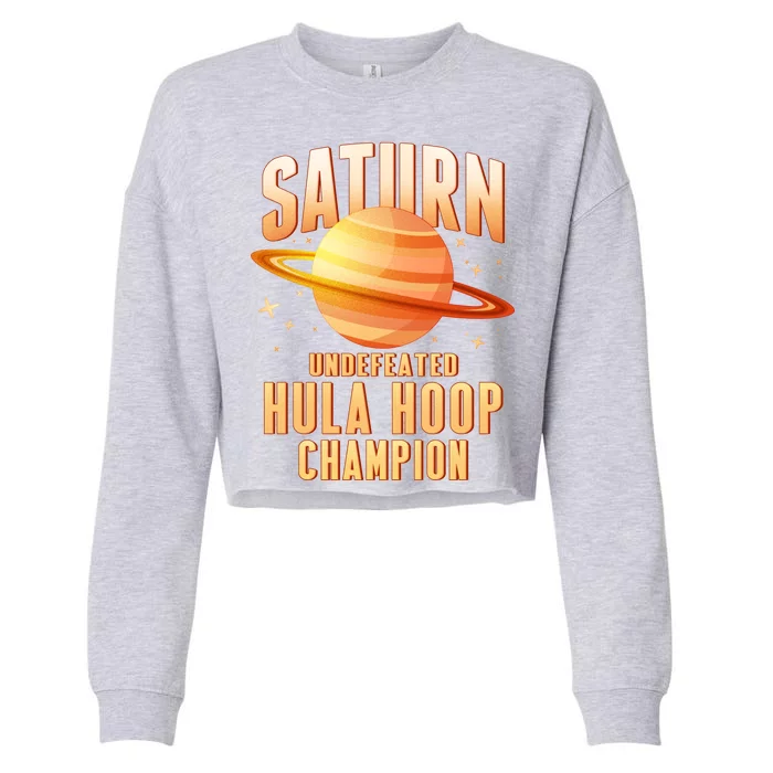 Saturn Undefeated Hula Hoop Champion Cropped Pullover Crew