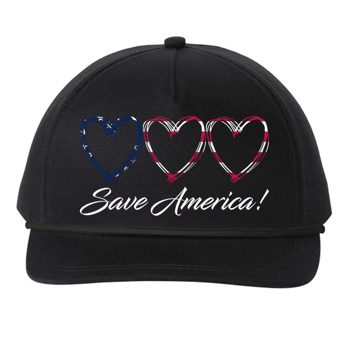 Save America USA Heart Snapback Five-Panel Rope Hat