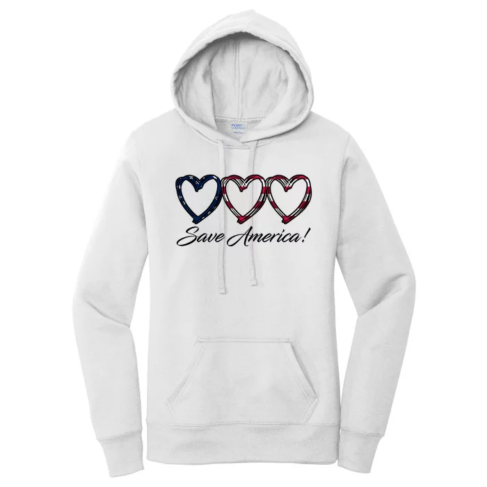 Save America USA Heart Women's Pullover Hoodie