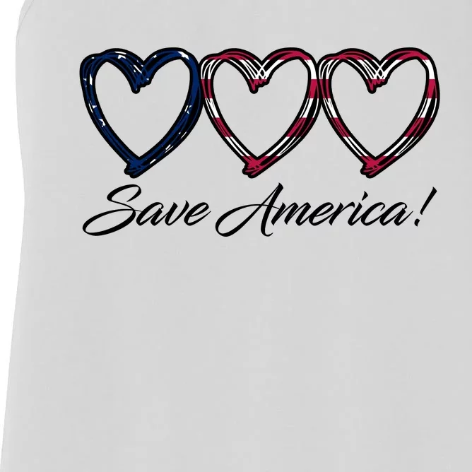 Save America USA Heart Women's Racerback Tank