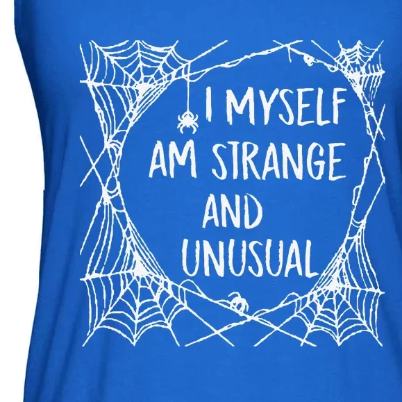 Strange And Unusual Spooky Spider Halloween 80s 90s Fans Funny Ladies Essential Flowy Tank