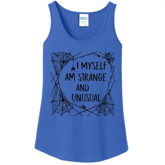 Strange And Unusual Spooky Spider Halloween 80s 90s Fans Ladies Essential Tank