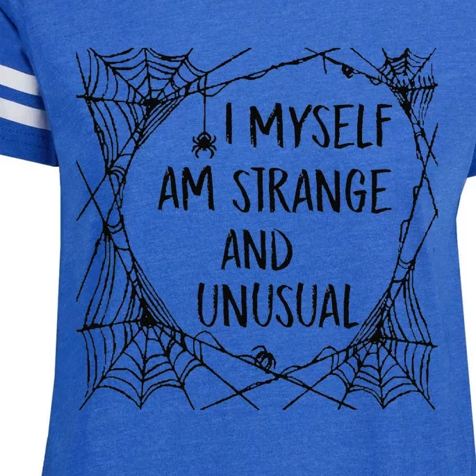 Strange And Unusual Spooky Spider Halloween 80s 90s Fans Enza Ladies Jersey Football T-Shirt