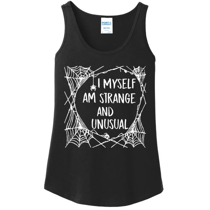 Strange and Unusual Spooky Spider Halloween 80s 90s Fans Ladies Essential Tank