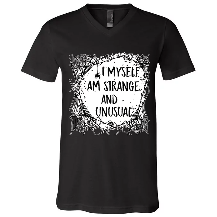 Strange And Unusual Spooky Halloween V-Neck T-Shirt