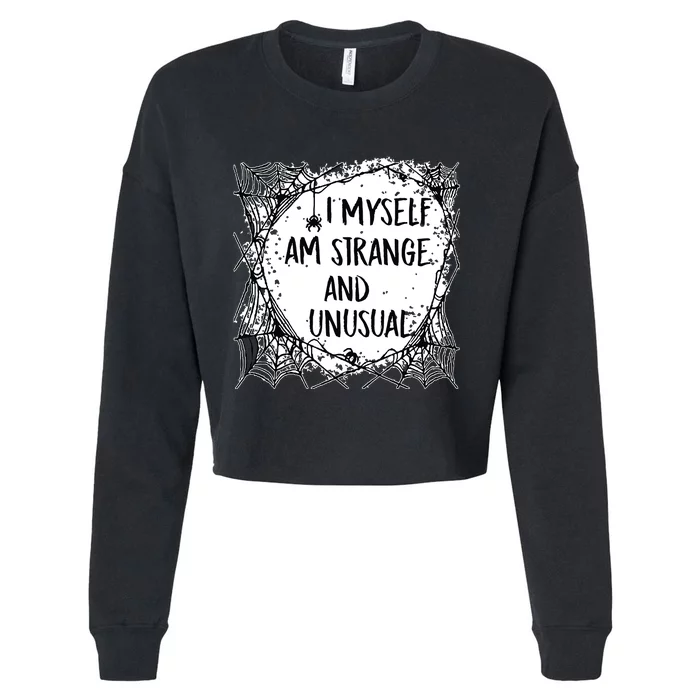 Strange And Unusual Spooky Halloween Cropped Pullover Crew