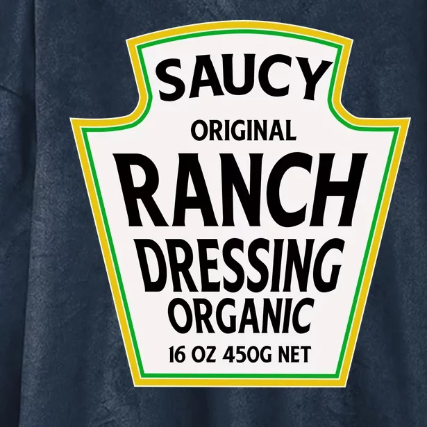 Saucy Original Ranch Dressing Costume Hooded Wearable Blanket