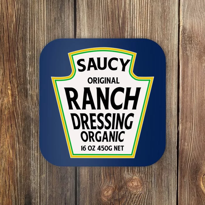 Saucy Original Ranch Dressing Costume Coaster