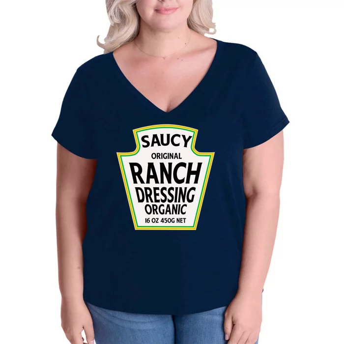 Saucy Original Ranch Dressing Costume Women's V-Neck Plus Size T-Shirt