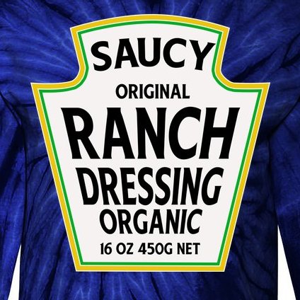 Saucy Original Ranch Dressing Costume Tie-Dye Long Sleeve Shirt