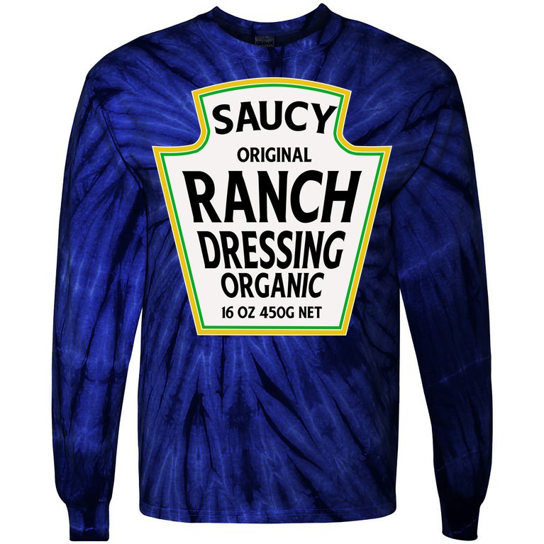 Saucy Original Ranch Dressing Costume Tie-Dye Long Sleeve Shirt