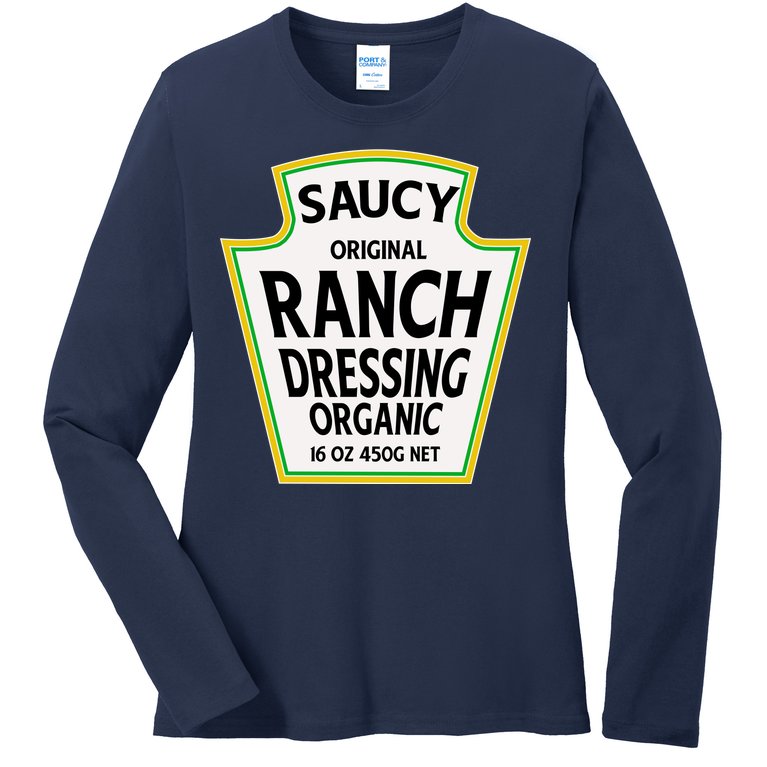 Saucy Original Ranch Dressing Costume Ladies Missy Fit Long Sleeve Shirt