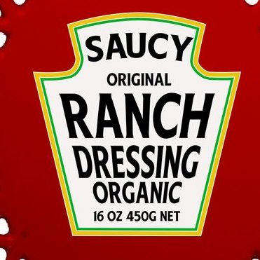 Saucy Original Ranch Dressing Costume Oval Ornament