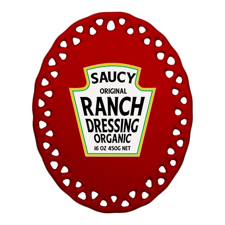 Saucy Original Ranch Dressing Costume Oval Ornament