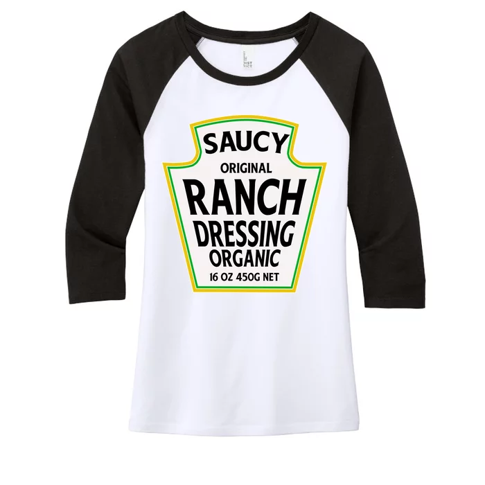 Saucy Original Ranch Dressing Costume Women's Tri-Blend 3/4-Sleeve Raglan Shirt