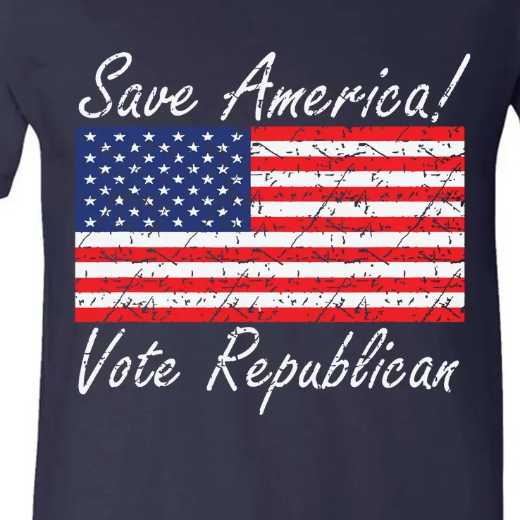 Save America Vote Republican Trump 2024 V-Neck T-Shirt