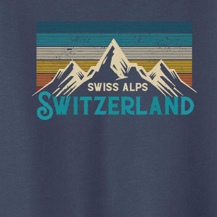 Switzerland Alps Vintage Mountains Swiss Souvenir Gift Toddler T-Shirt