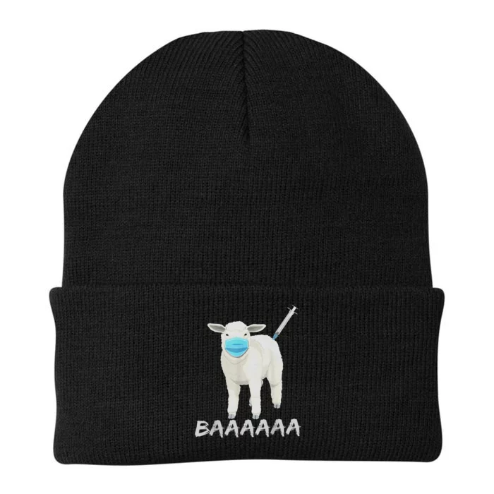 Sheeple Anti Vaccine And Mask Knit Cap Winter Beanie