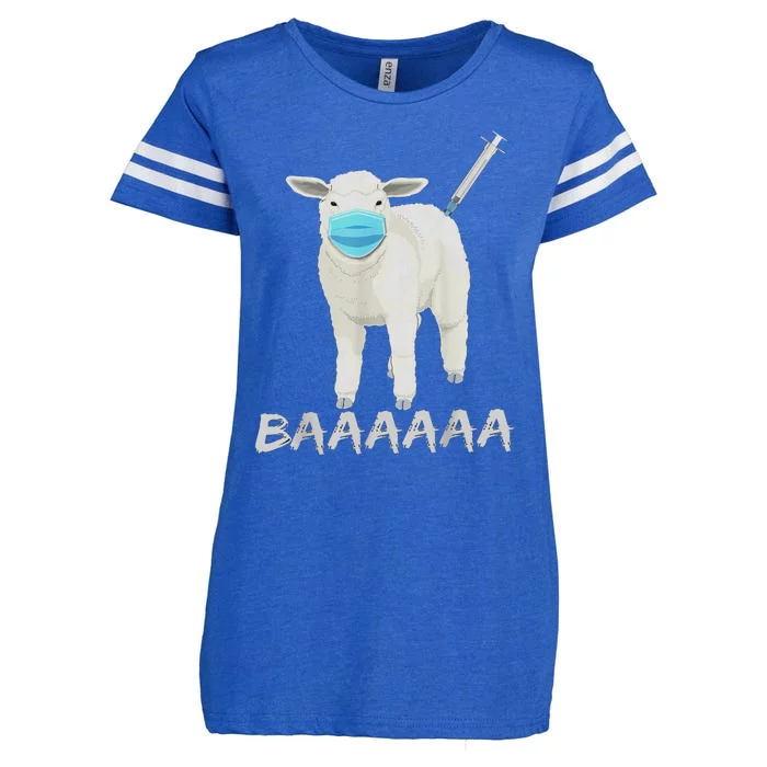 Sheeple Anti Vaccine And Mask Enza Ladies Jersey Football T-Shirt