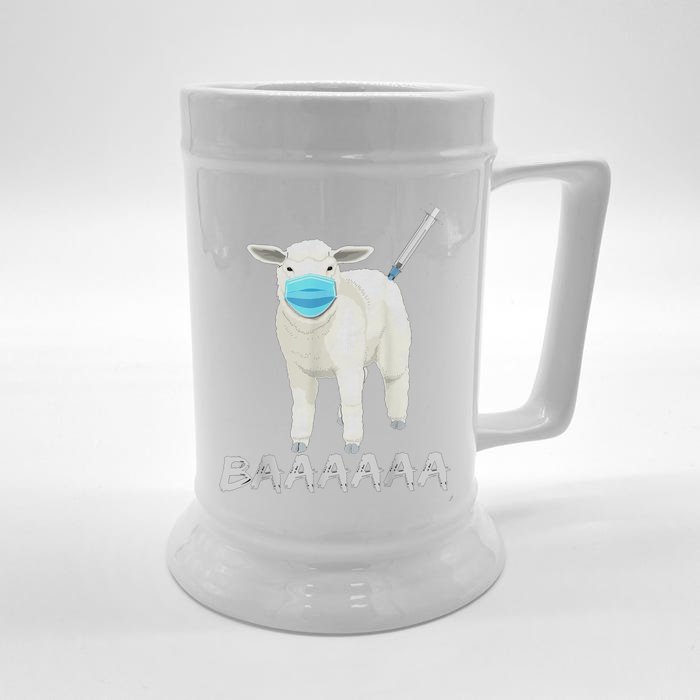 Sheeple Anti Vaccine And Mask Front & Back Beer Stein