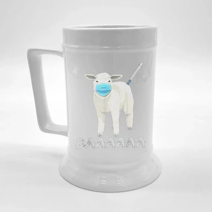 Sheeple Anti Vaccine And Mask Front & Back Beer Stein