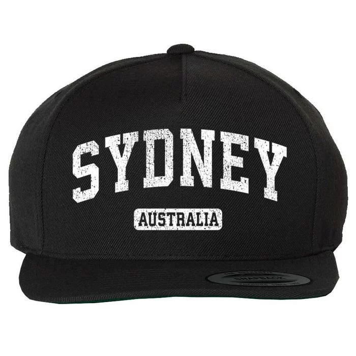 Sydney Australia Vintage Sports Design Long Sleeve Wool Snapback Cap