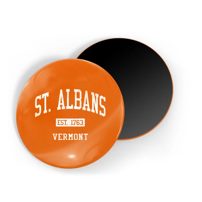 St. Albans Vermont Vt Js04 Vintage Established Athletic Magnet