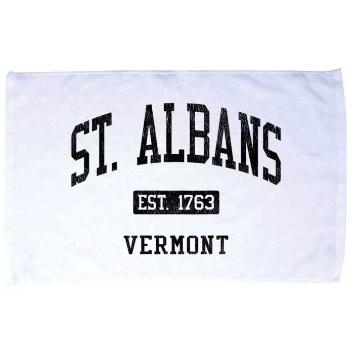 St. Albans Vermont Vt Js04 Vintage Established Athletic Microfiber Hand Towel