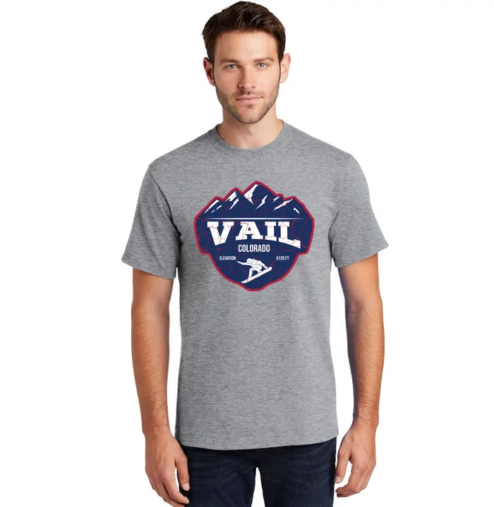 Ski At Vail Colorado Grunge Style Tall T-Shirt