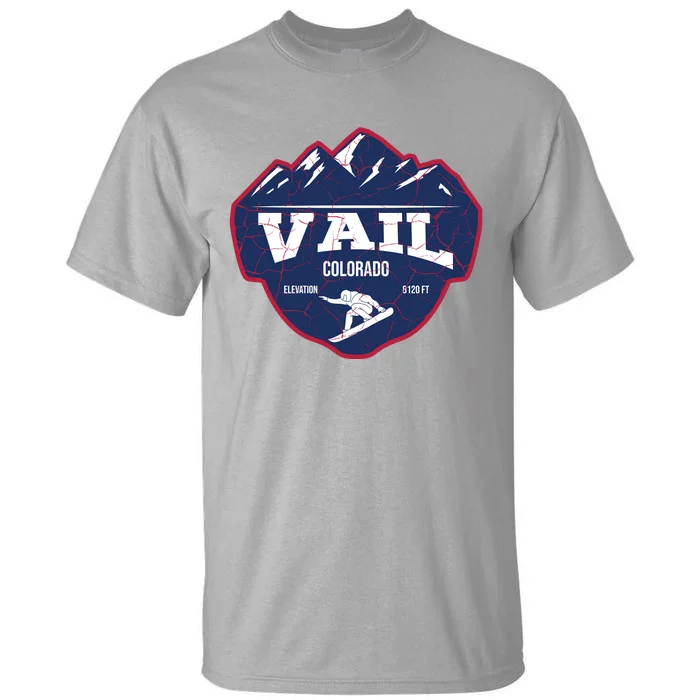 Ski At Vail Colorado Grunge Style Tall T-Shirt