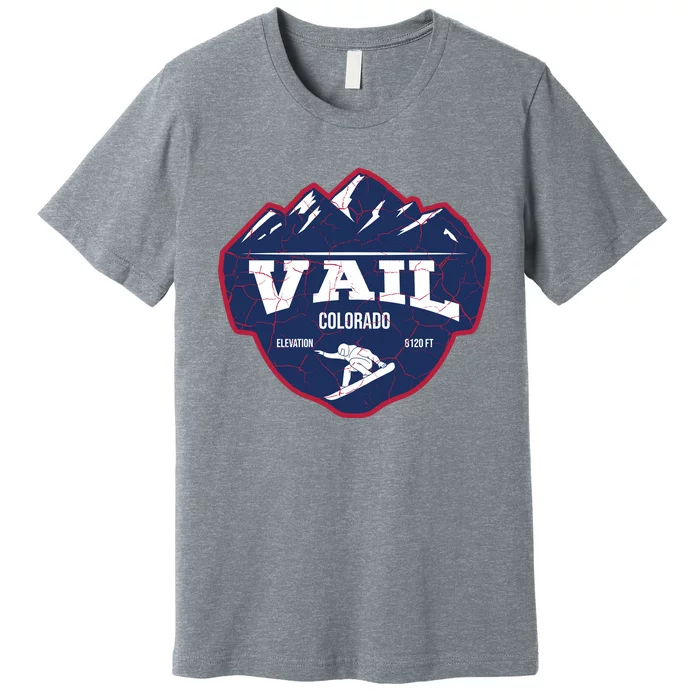 Ski At Vail Colorado Grunge Style Premium T-Shirt