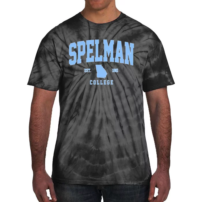 Spelman Arch Vintage Retro College Athletic Sports Outfits Tie-Dye T-Shirt